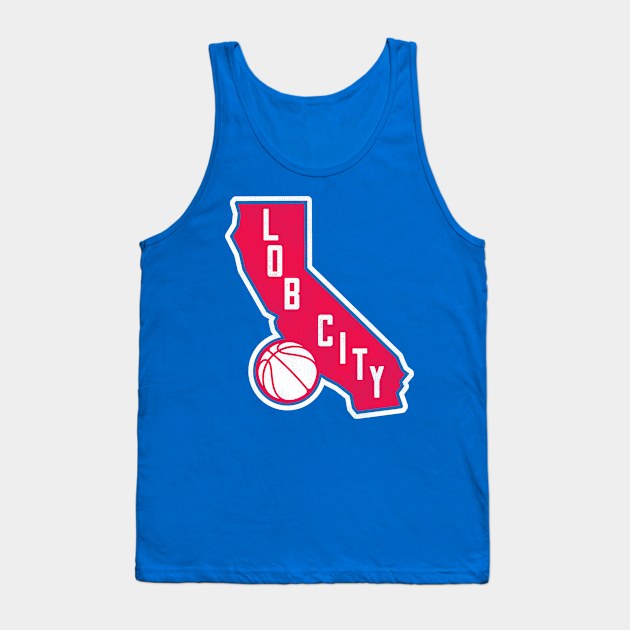 Lob City Basketball State Outline Tank Top by darklordpug